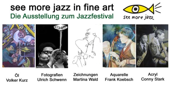Flyer für die Ausstellung "see more jazz in fine art"
